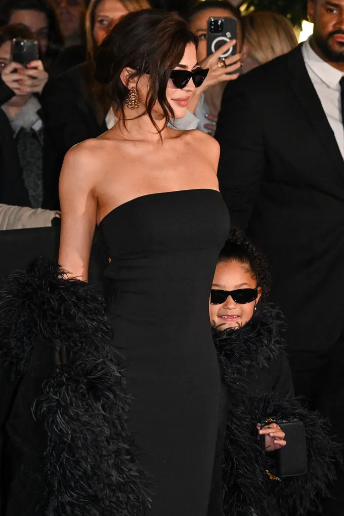 Kylie Jenner Had A Mini-Me Moment Wearing Twinning Matching Black ...