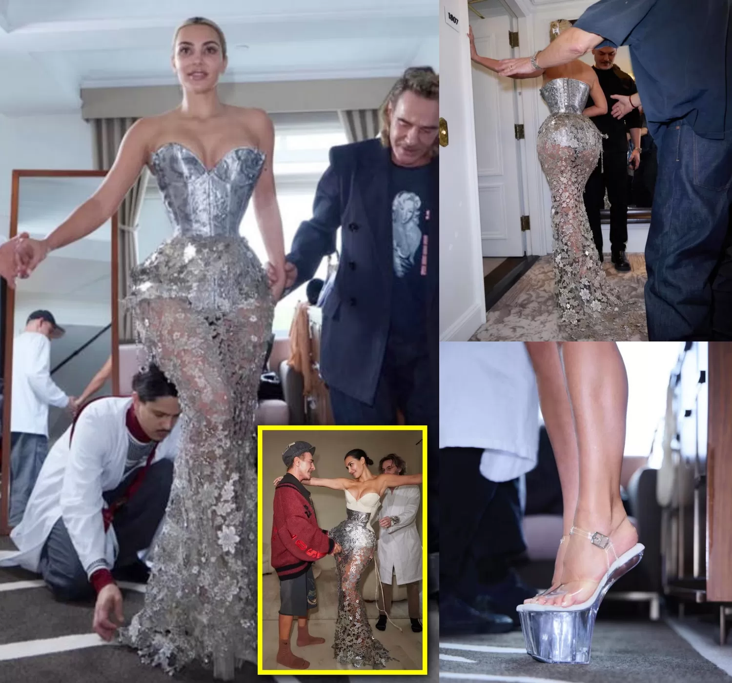 Cover Image for FULL VIDEO: Kim Kardashian shares behind-the-scenes snaps of her ‘extreme’ Met Gala 2024 corset and ‘invisible’ heels