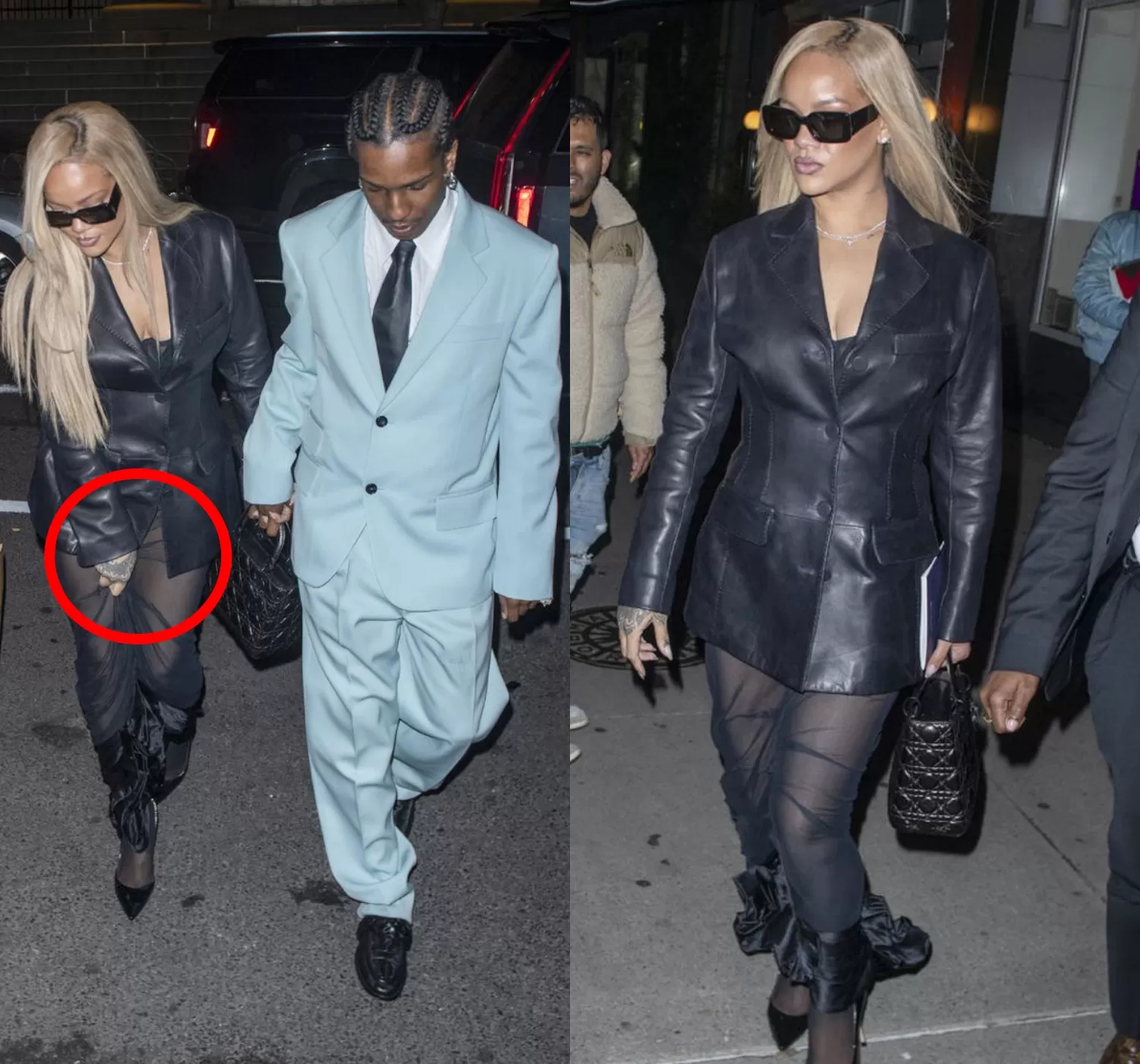Cover Image for Rihanna Wears a Sheer Gown and ’90s It Bag on Date With A$AP Rocky