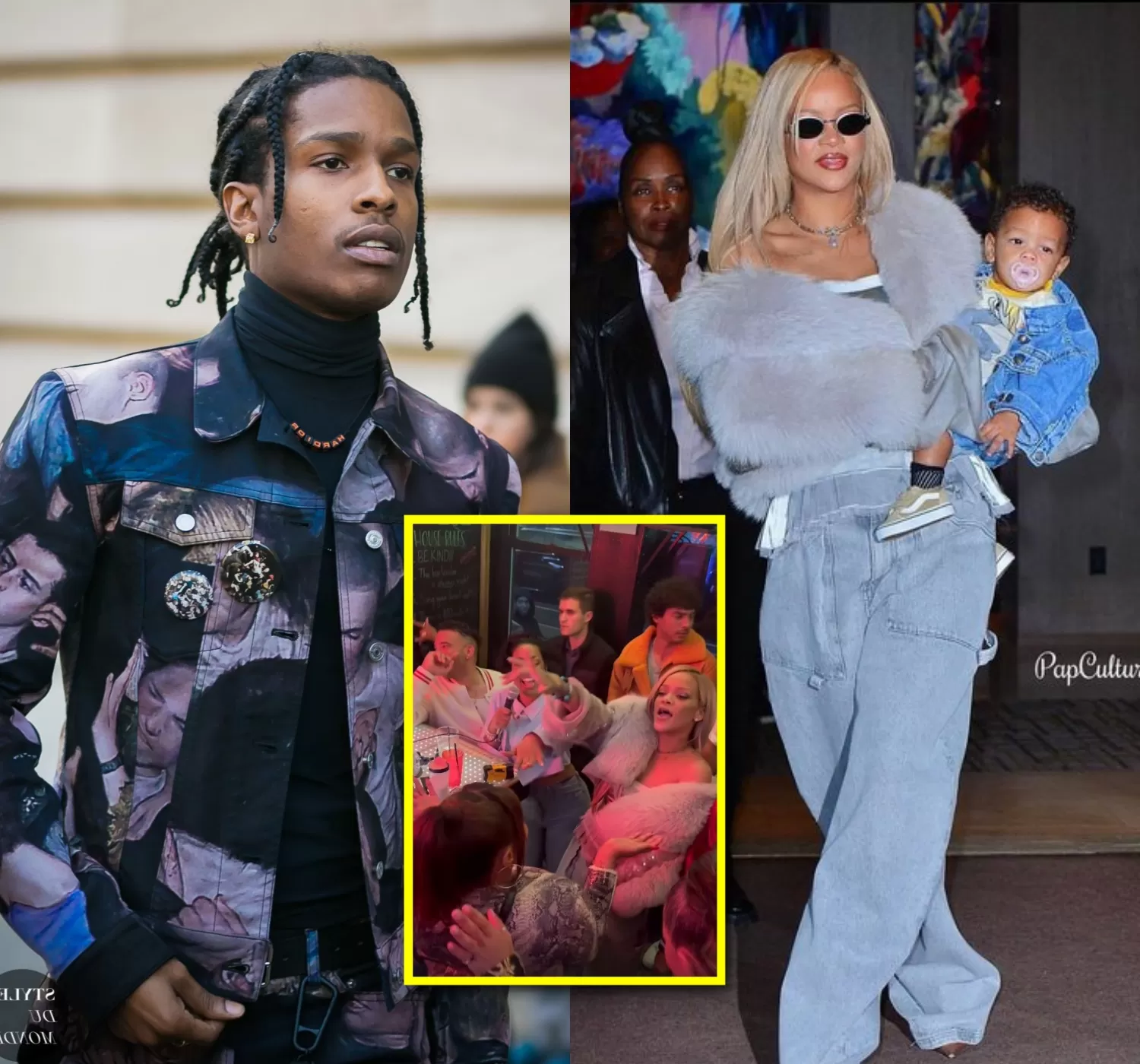 Cover Image for Rihanna and A$AP Rocky vs RZA: Karaoke Battle Following Son’s 2nd Birthday Party